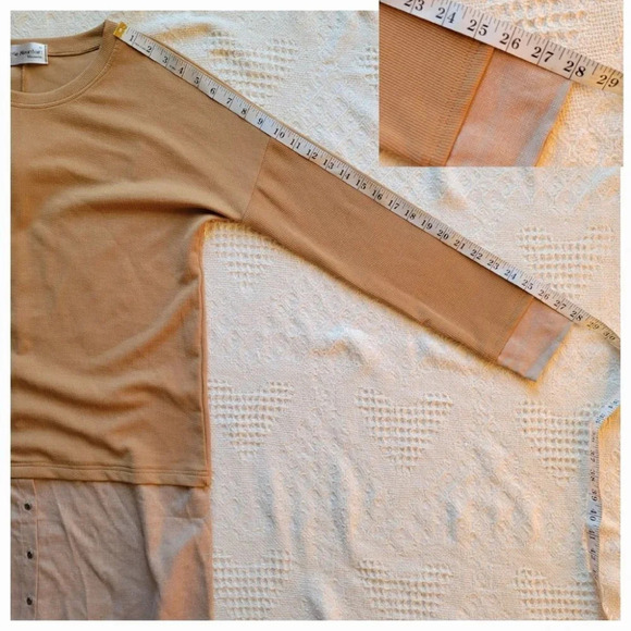 Oversized Knit  Combo Long Sleeve Sweater Dress - Picture 13 of 14